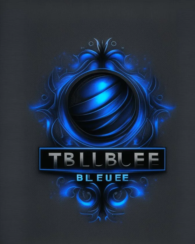 BLEU Theatre team Logo IN black background