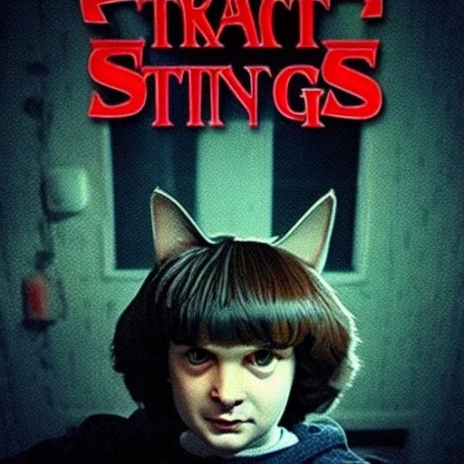 Creepy photo, 'stranger things' cat, bat