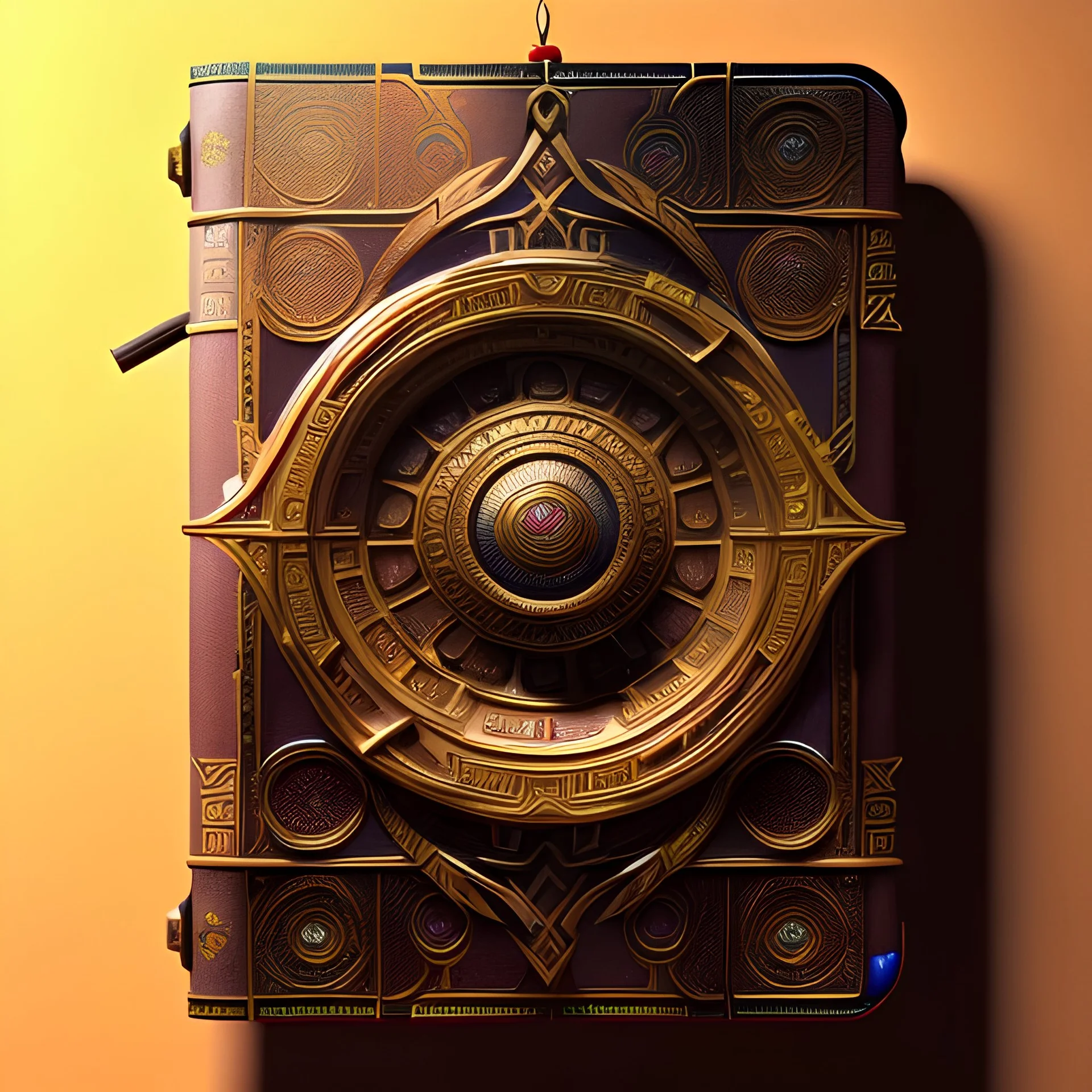 cover of an ancient ornate intricate spell book, cinematic, realistic, intricate details, photorealistic, octane render, 8k, artstation