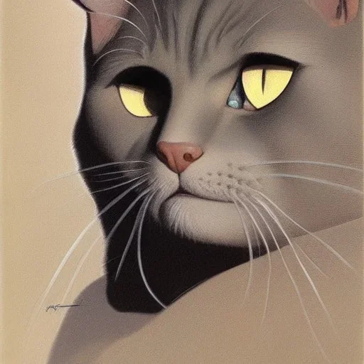 Portrait of a cat by Ralph Mcquarrie