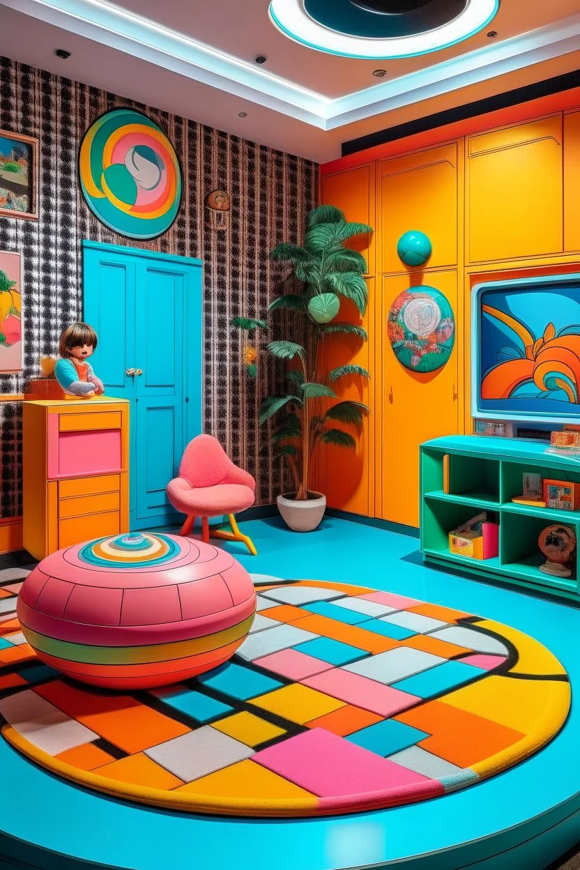 A play room embodying the essence of the 1980s