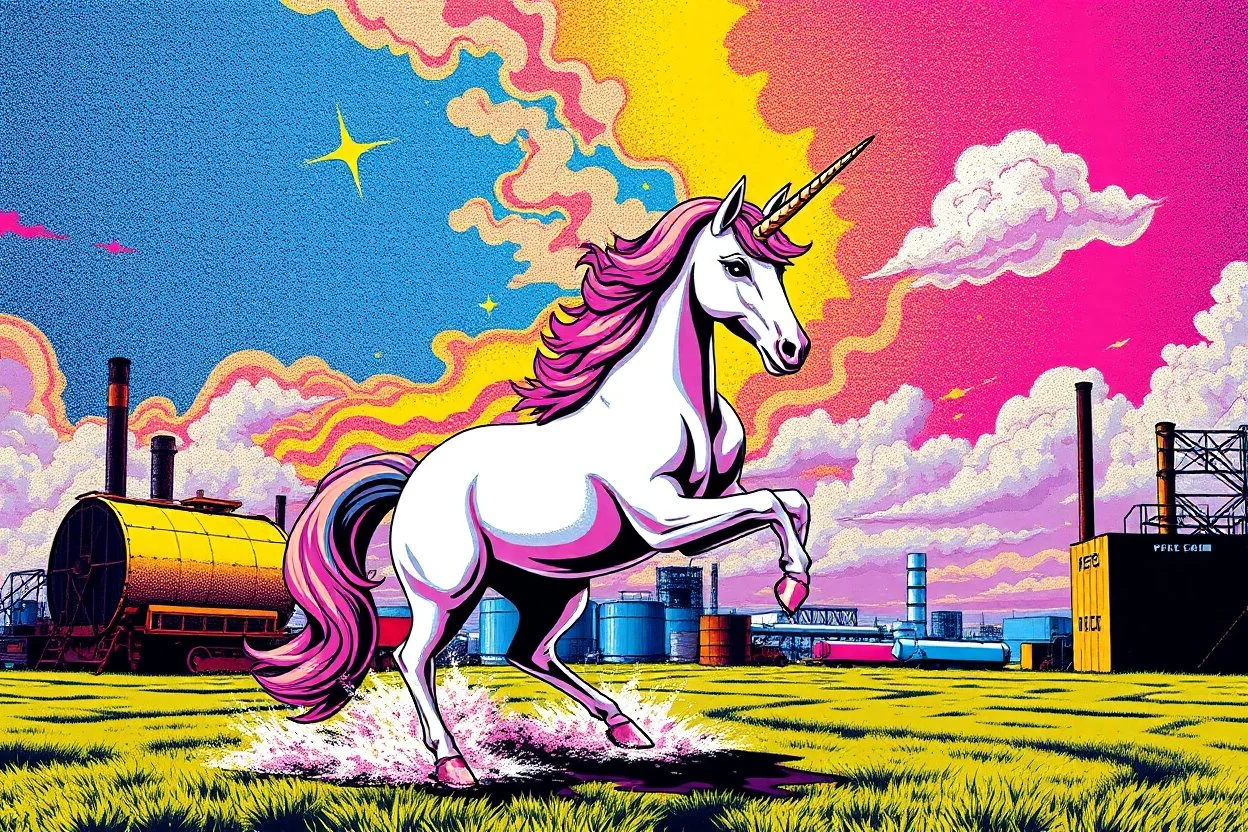 pop art pixels 1000 images industry unicorn style of warhol