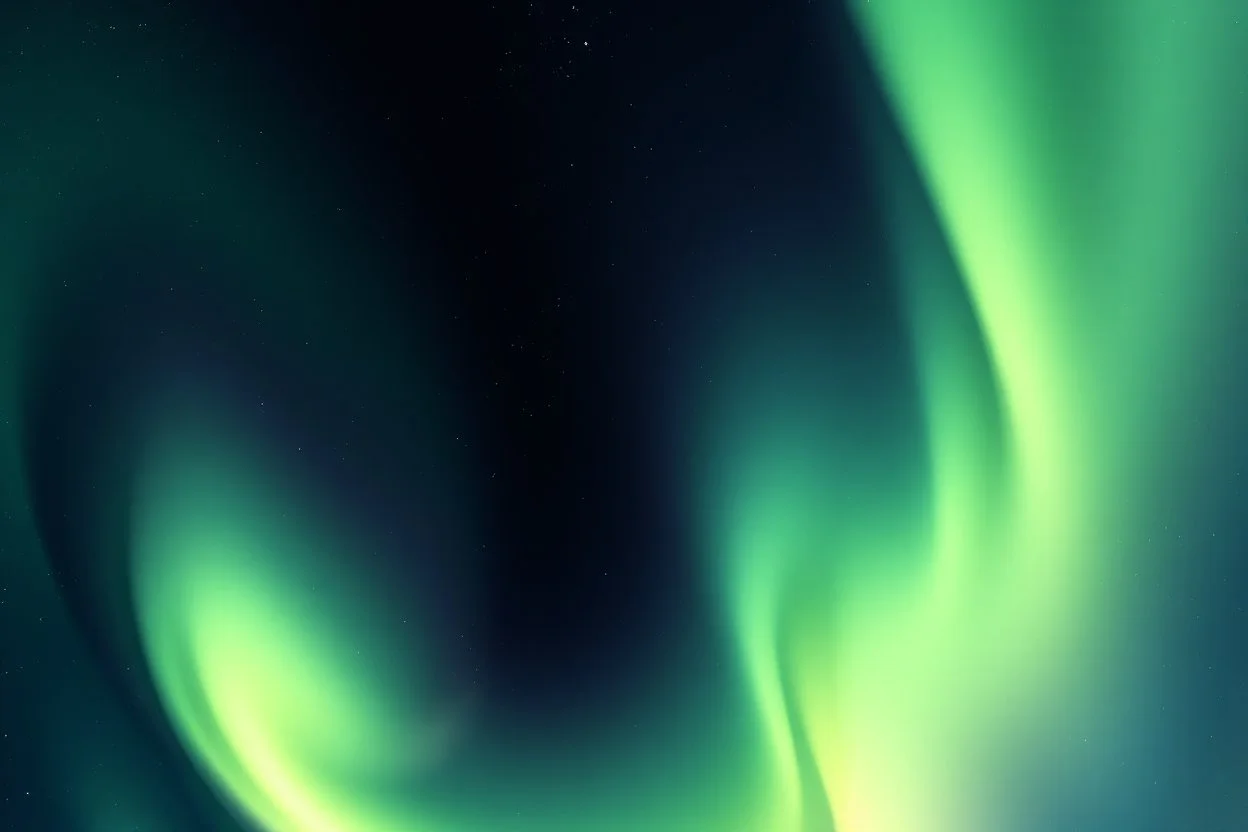 graphic shape of the aurora borealis with slight resemblance to a bird of prey in flight. smooth vector on black
