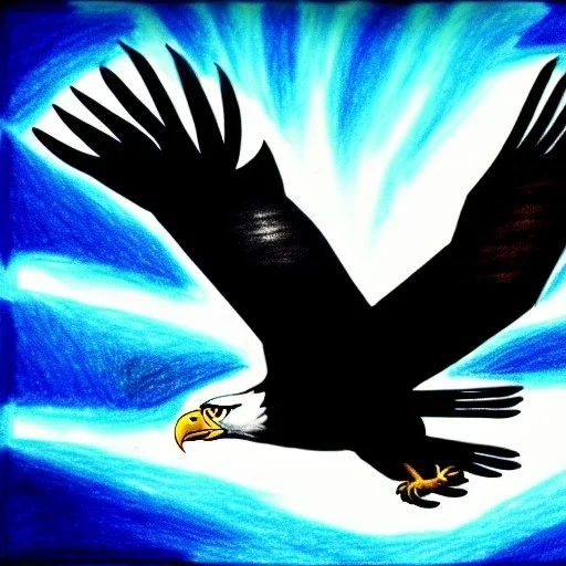 drawing of eagle rafael style