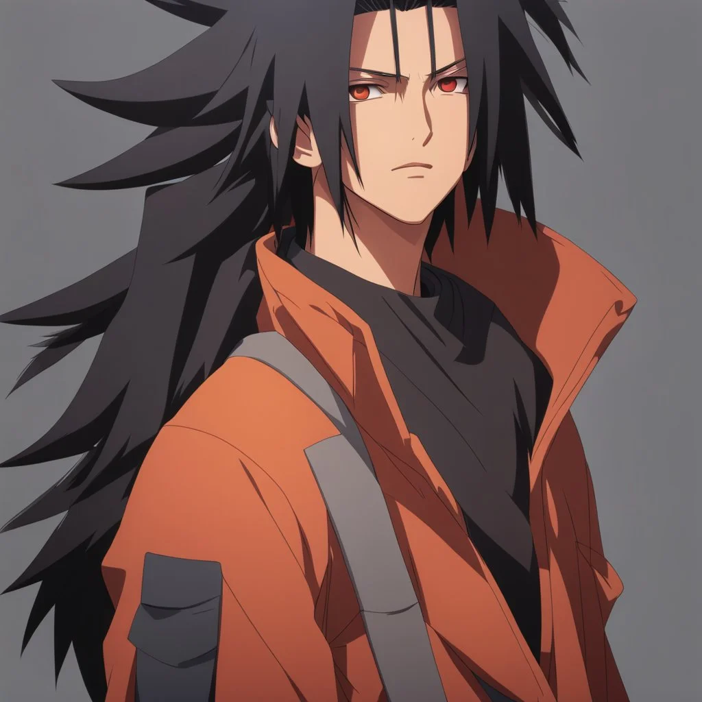 A Young Madara but he is wearing street wear, he has brown eyes, he also has tan brown skin, HD, 4K, Detalied