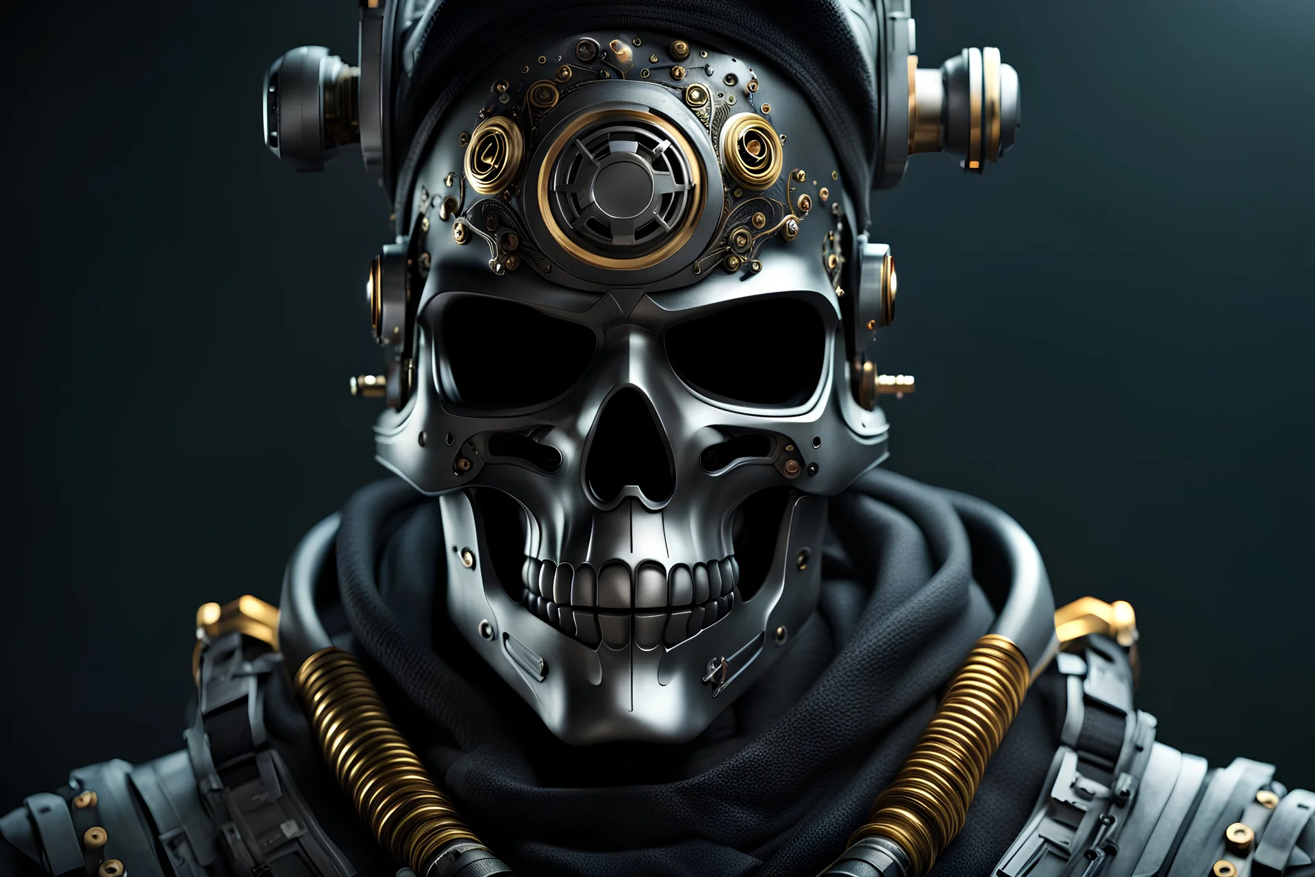 Ghost with skull mask and Body parts mechanism in 8k realistic cgi drawing style, call of duty them, close picture, neon, intricate details, highly detailed, high details, detailed portrait, masterpiece,ultra detailed, ultra quality