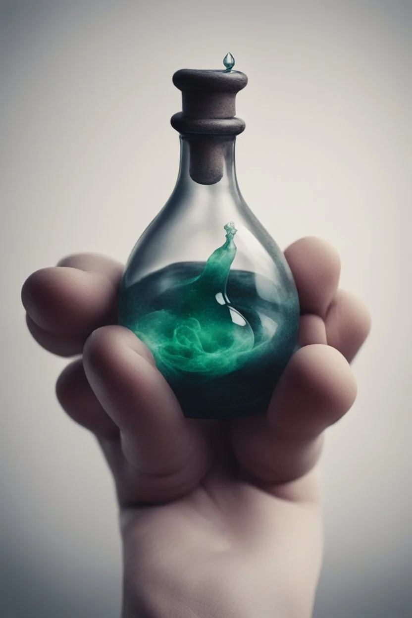 hand with potion