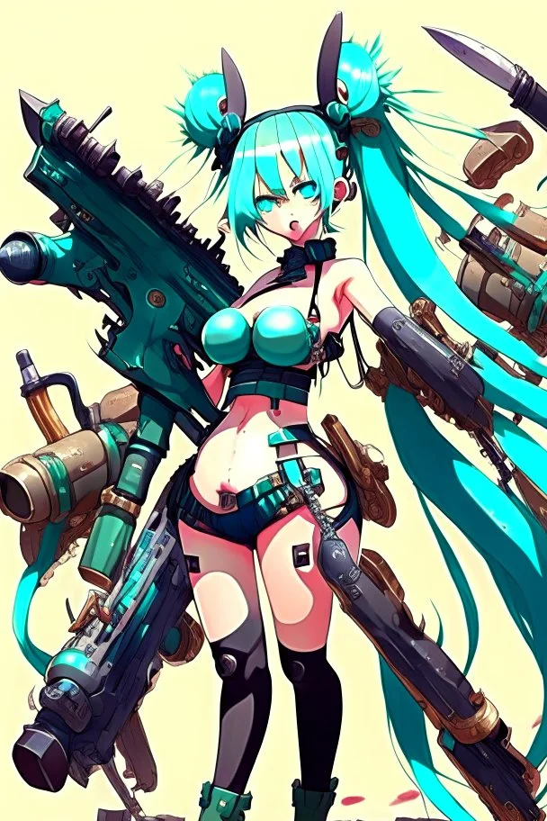 hatsune leeku with more big weapons