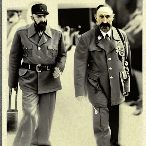 Hitler and Fidel Castro Cyberpunk