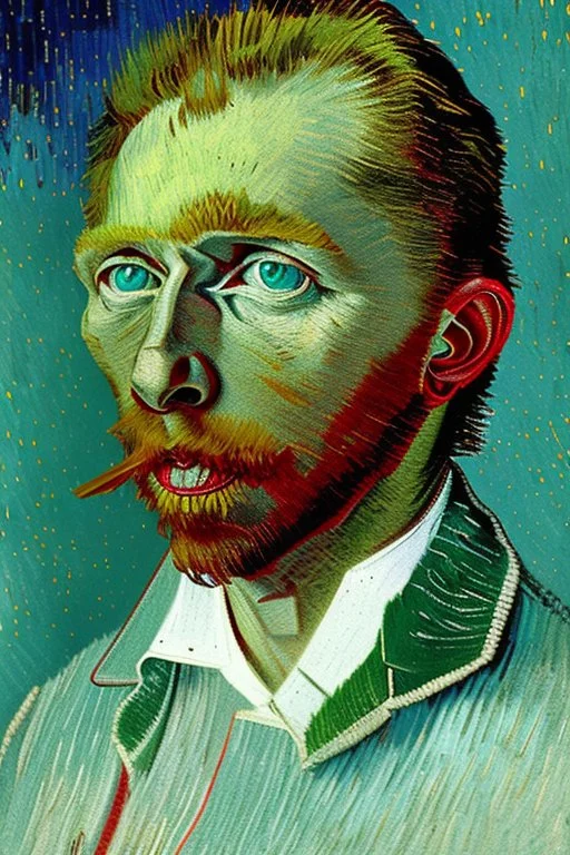 Portrait of James hetfield by Van Gogh