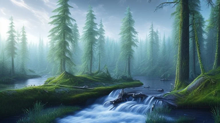 rivers and forest