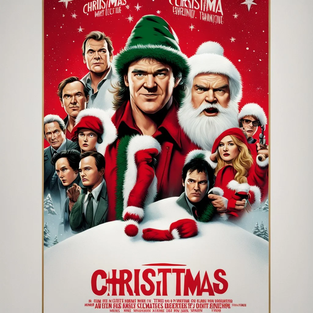 Poster for a Christmas movie directed by Quentin Tarantino