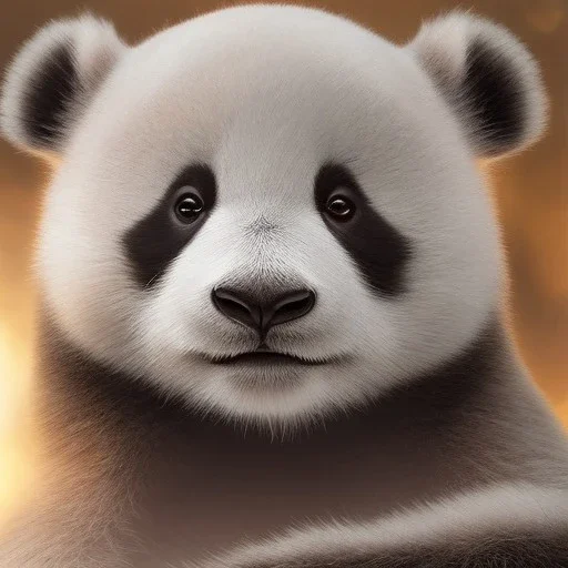 pixar art style of a super cute baby panda in natural environment, vivid color, full body, by mobeius, au naturel, hyper detailed, digital art, trending on artstation, cinematic lighting, studio quality, smooth render, unreal engine, octane render, art style by klimt and nixeu and ian sprigger and wlop and krenz cushart