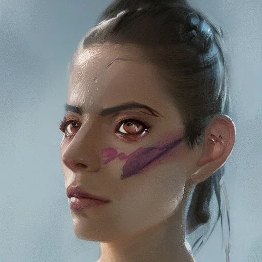 portrait of a woman by greg rutkowski, rosa salazar as a young mandalorian bounty hunter from star wars expanded universe, highly detailed portrait, digital painting, artstation, concept art, smooth, sharp foccus ilustration, artstation hq