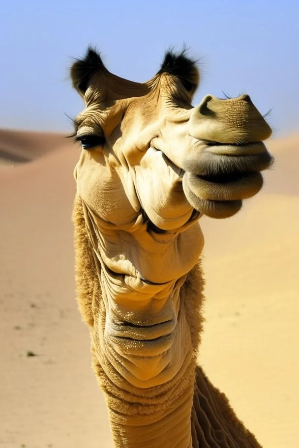 camel with deformed face