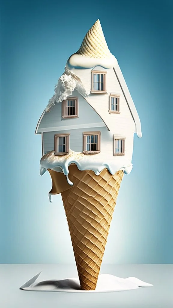 House on Ice cream cone