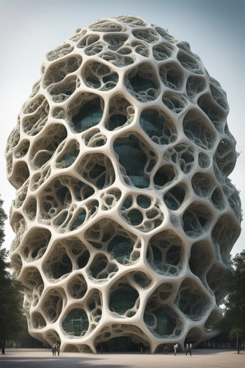 impossible geometry giant organic virus building