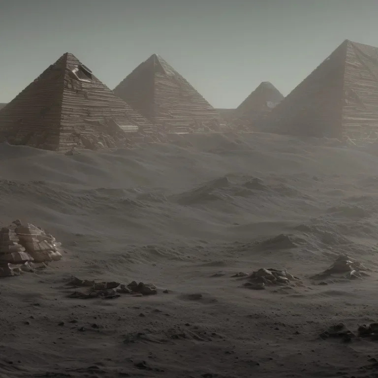 pyramids on the moon, alien base