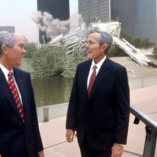 John potts and President bush doing 9-11