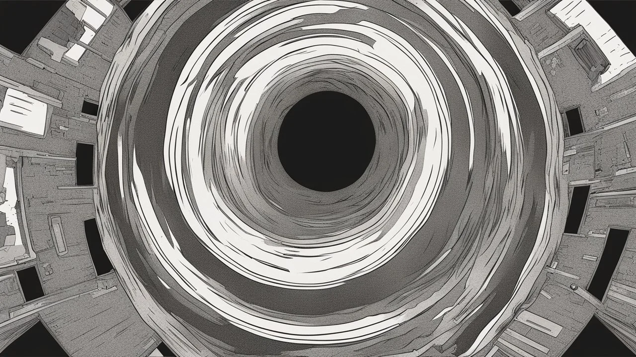black hole, highly detailed, comic style