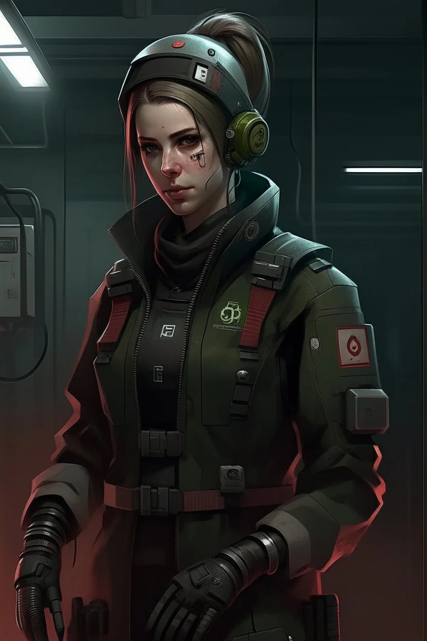 Cyberpunk military nurse