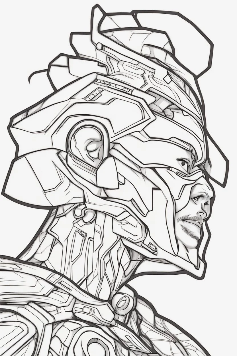 out line art of VISION super HIRO colouring pages with white background ,skech style ,full body. only use outline,mandala style,clean line art,white background,no shadow and clear and well outlined