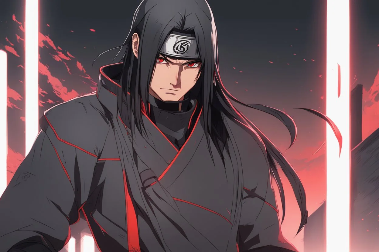 Itachi in anime concept sketch artstyle, neon effect, war, very close picture, apocalypse, intricate details, highly detailed, high details, detailed portrait, masterpiece,ultra detailed, ultra quality