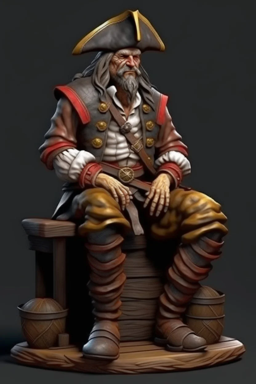 sitting pirate realistic