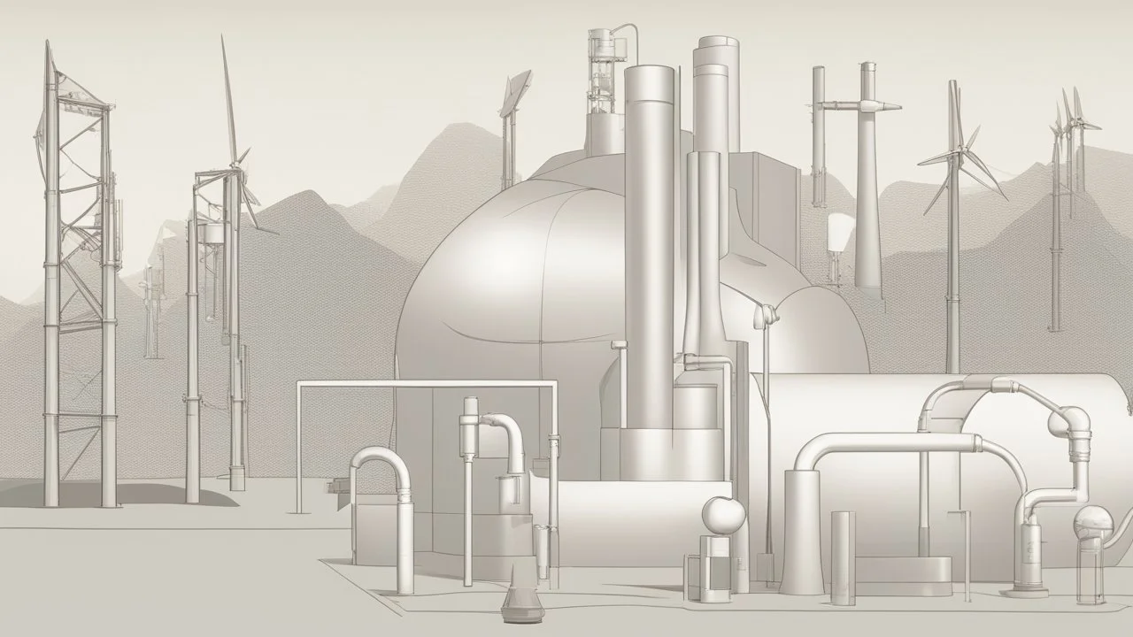 "The image illustrates the concept of nuclear energy and its environmental impact. It portrays a modern nuclear reactor alongside arrangements of solar panels, symbolizing the use of multiple sources for safe and sustainable energy generation. The image strikes a balance between technology and the environment, reflecting the complex content of the article and the influence of energy on the natural world."