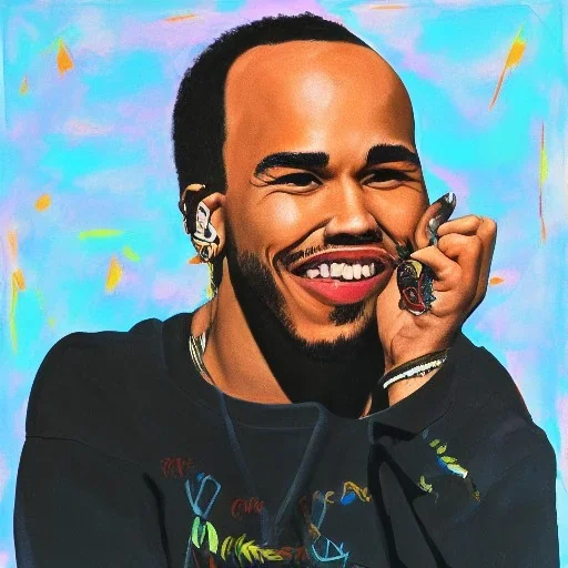 Painting of Anderson paak