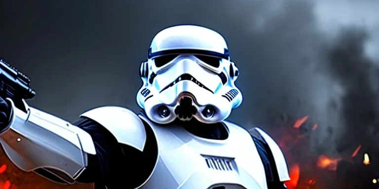 magnificent, realistic, colorful, massive, epic, ray tracing, cinematic, 8k, HD, Ultra High Definition, photo film, film grain, hyper-detailed, storm trooper soldier, bloody, blood Soaked