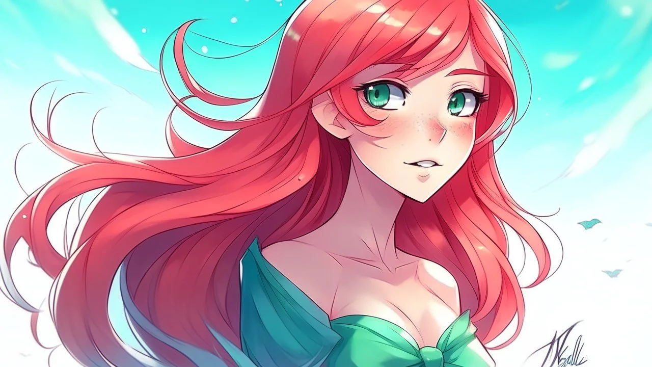 Anime Ariel (Little Mermaid) by Ninjisaac on DeviantArt