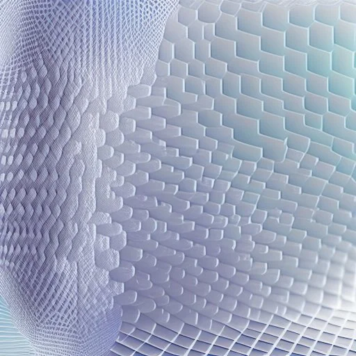 3d holographic pattern on infinite white background, glow, glass effect, 4k. sober. fintech