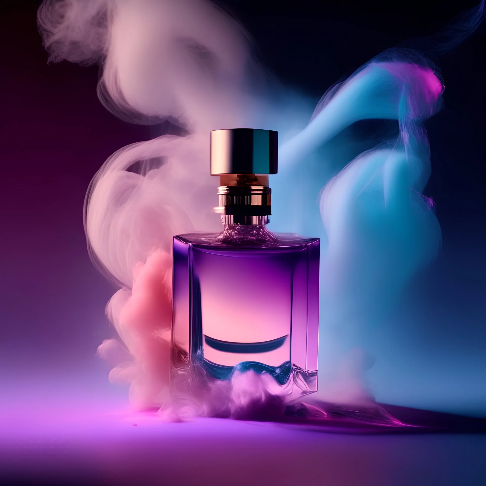 generate me an aesthetic photo of perfumes for Atomizer: Focus on the details of a perfume atomizer in action, capturing the fine mist in mid-air.