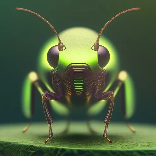 Firefly bug on nature, ultra realistic, ultra highly detailed, shiny, smooth, studio quality, octane render, polaroid,--ar 1:1 --v4