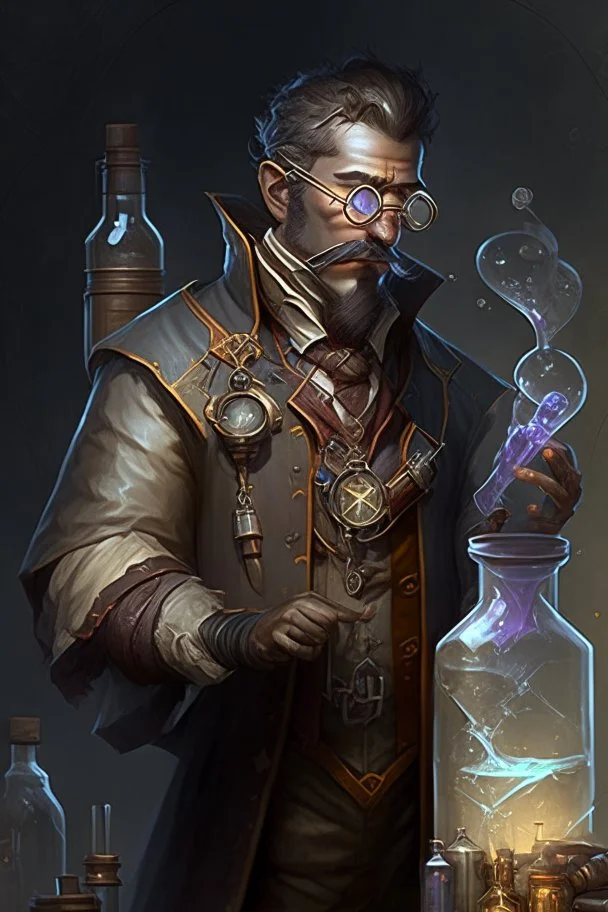 humane male artificer alchemist aristocrat engineer