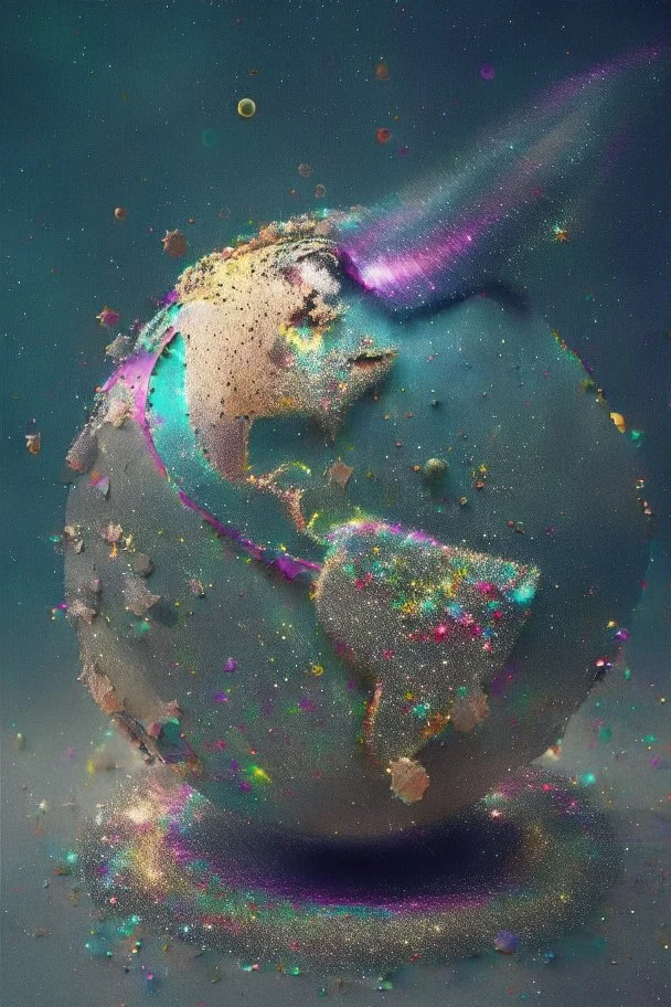 Glitter bomb earth