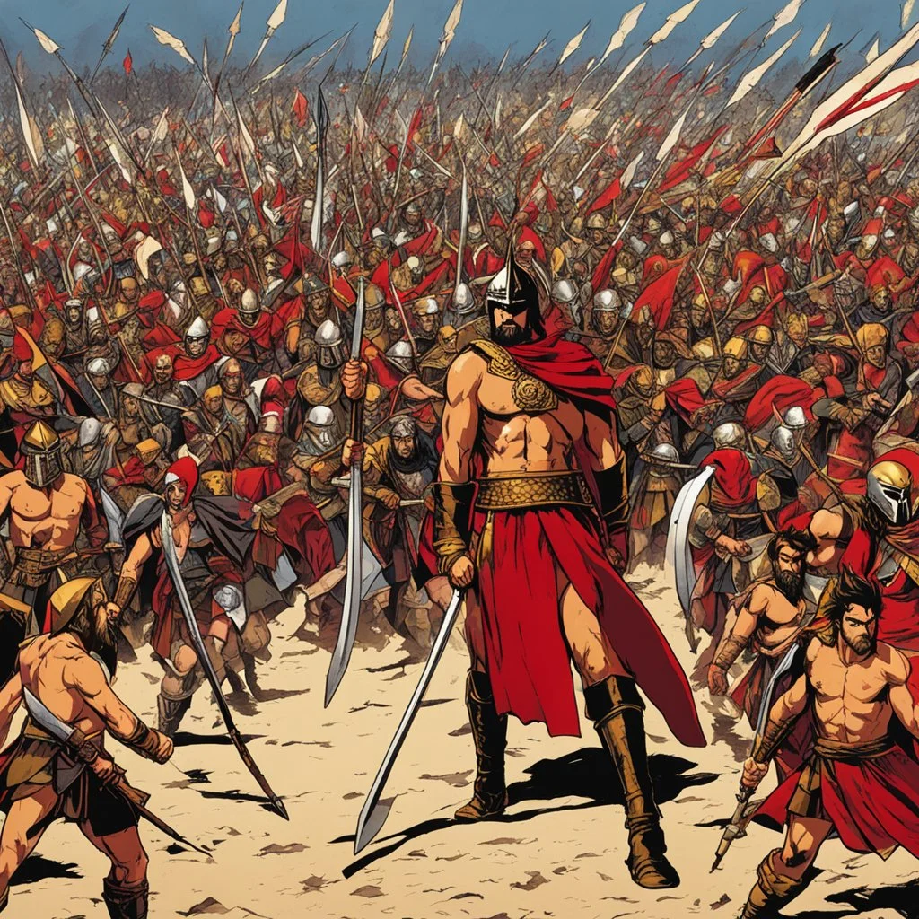 Leonidas and His 300 Androids Go Into Battle!