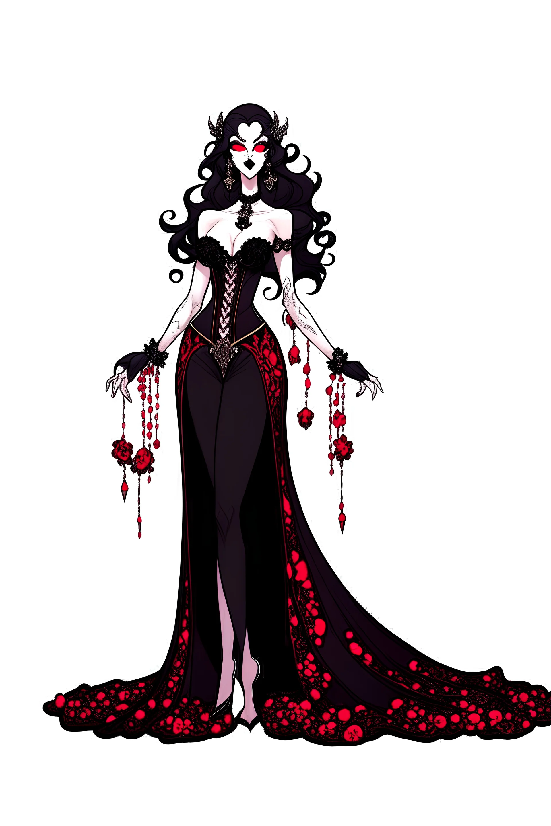 Vampire goddess, full body