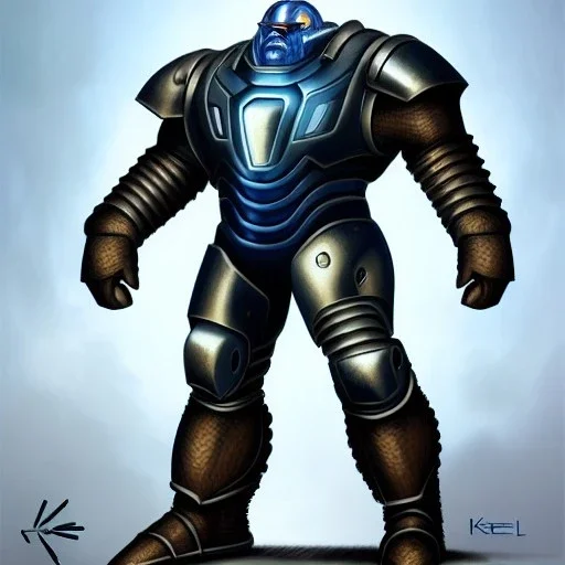 ultra detailed fullbody portrait of Iron Monger ,wearing Armor, extremely detailed digital painting, extremely detailed face,crystal clear eyes, in the style of Ken Kelley robert e howard and pablo oliveira and Keith Parkinson , mystical colors, perfectly centered image, perfect composition, rim light, beautiful lighting,8k, stunning scene, raytracing