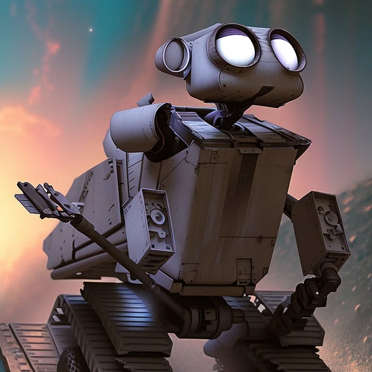 Wall-E , digital art, anime