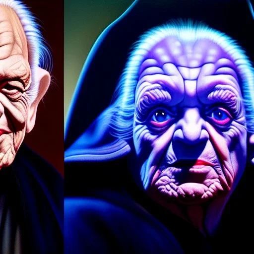 Ultra detailed fullbody Portrait in oil on canvas of Darth Sidious merges Yoda ,intense stare,extremely detailed digital painting, extremely detailed face,crystal clear Big eyes, mystical colors ,perfectly centered image, perfect composition, rim light, beautiful lighting,masterpiece,8k, stunning scene, raytracing, anatomically correct, in the style of robert e howard and Ken Kelley and Ohrai Noriyoshi and Simon Bisley and tomzj1