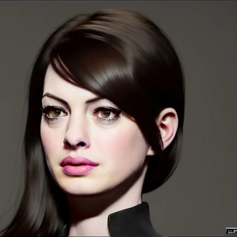 Anne Hathaway, highly realistic, highly detailed