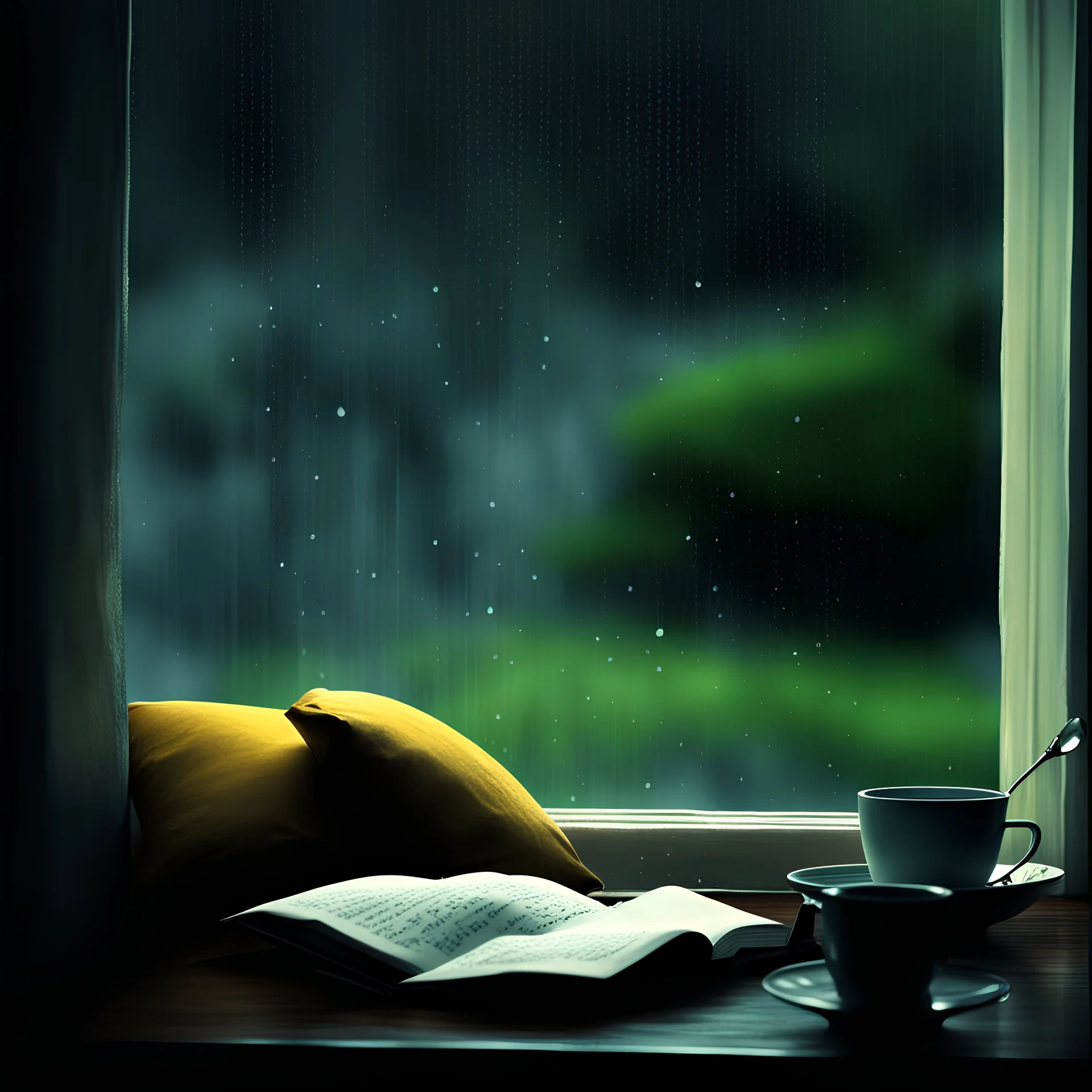 Soothing Rain Sound | Come in to the bed and close your eyes to feel the rain by the window