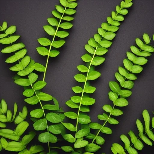 plants against black background