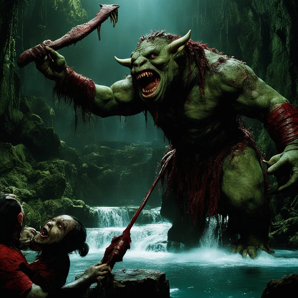 Ogre Lifting Lizard above a Rivers of Blood from Pan's Labyrinth (2006)