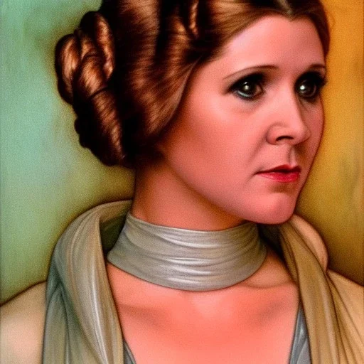 [[extrem stunning photorealistic Carrie Fisher as Princess Leia]] :: [[photorealistic hazel iris, short hair, head and shoulders portrait, 8k resolution photorealistic portrait by WLOP, Alphonse Mucha, dynamic lighting, hyperdetailed, intricately detailed, triadic colors]]