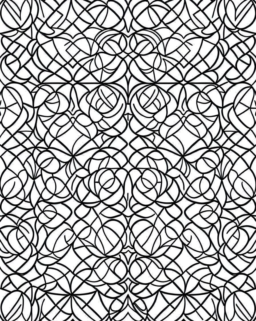 outline art for bold and easy coloring pages with A very simple and super minimal design featuring a beautiful repeating geometric pattern., white background, sketch style, fully body, only use outline, cartoon style, clean line art, white background, no shadows and clear and well outlined