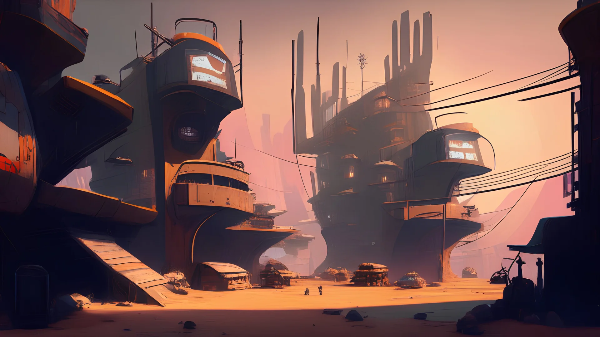 Smuggler City,dump,stylized,4k