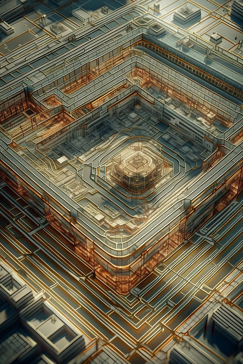 intricate map with transparent walls and tunnels in isometric perspective, photo-realistic, shot on Hasselblad h6d-400c, zeiss prime lens, bokeh like f/0.8, tilt-shift lens 8k, high detail, smooth render, down-light, unreal engine 5, cinema 4d, HDR